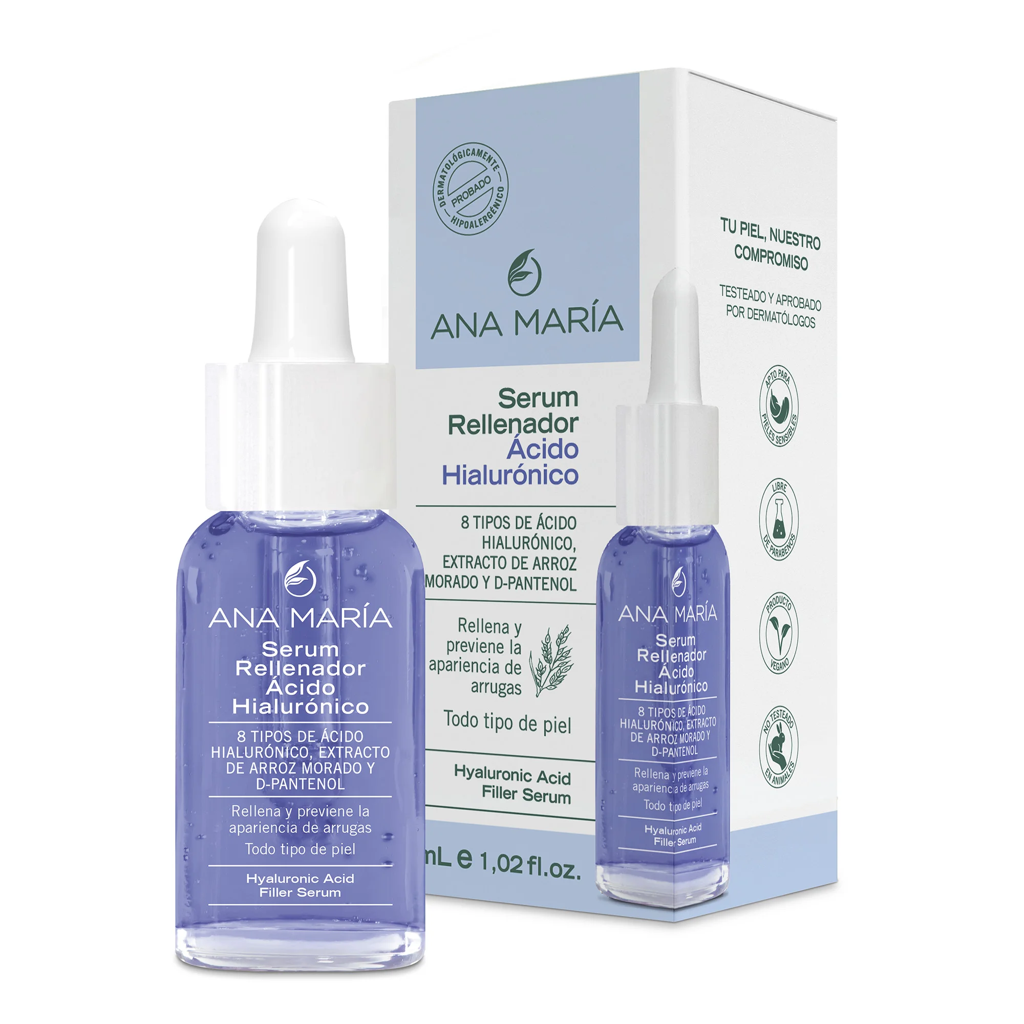 SUERO FACIAL CON ACIDO HIALURONICO